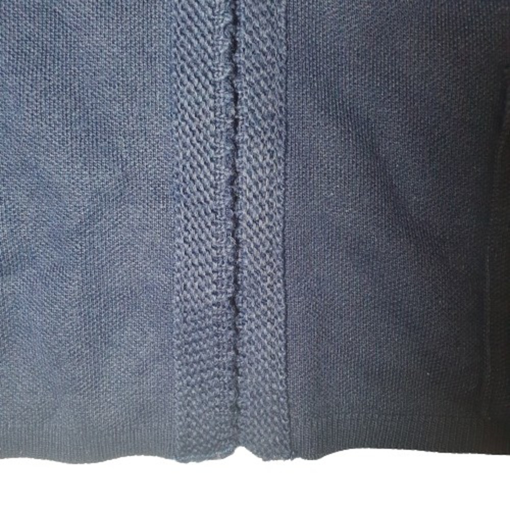 Size 10 Vintage West Germany Navy Wool Mix Knit Waistcoat Pockets - Picture 4 of 8